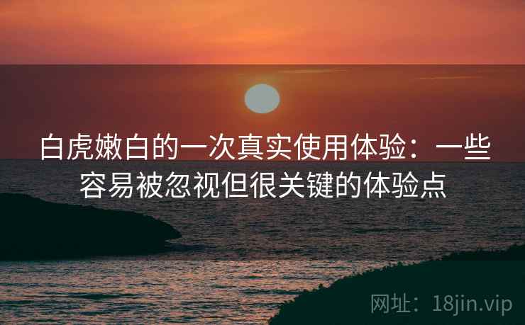 白虎嫩白的一次真实使用体验：一些容易被忽视但很关键的体验点