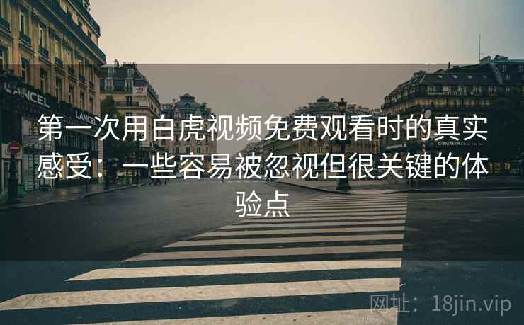 第一次用白虎视频免费观看时的真实感受：一些容易被忽视但很关键的体验点