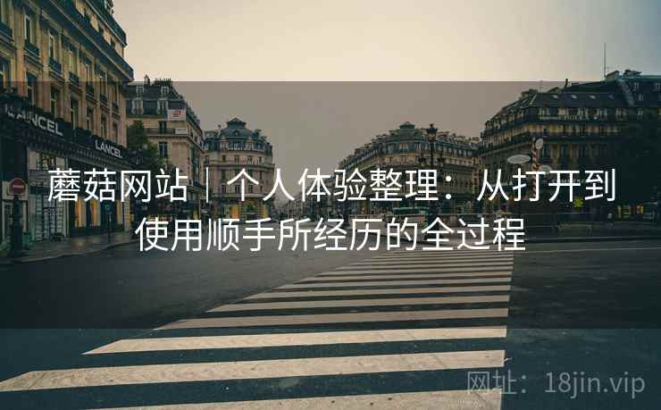 蘑菇网站｜个人体验整理：从打开到使用顺手所经历的全过程