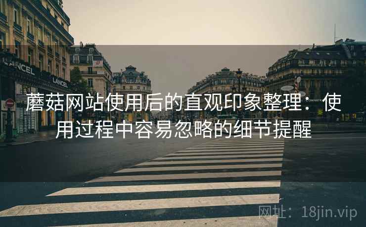 蘑菇网站使用后的直观印象整理：使用过程中容易忽略的细节提醒