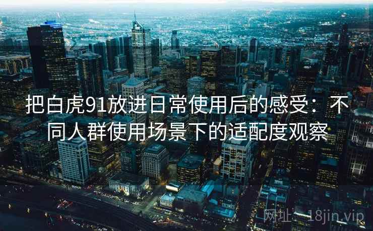 把白虎91放进日常使用后的感受：不同人群使用场景下的适配度观察