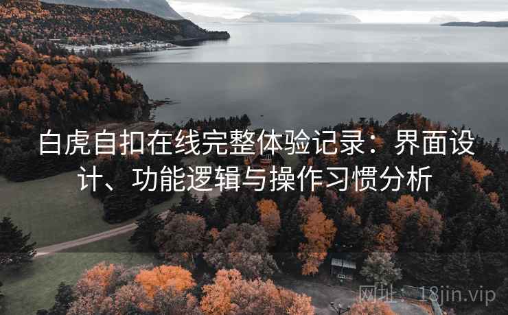 白虎自扣在线完整体验记录:界面设计、功能逻辑与操作习惯分析 白虎自扣在线完整体验记录:界面设计、功能逻辑与操作习惯分析