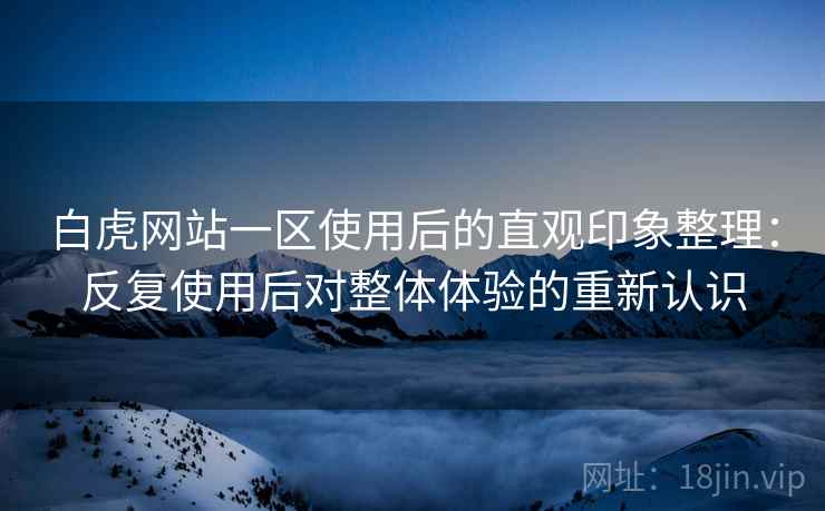白虎网站一区使用后的直观印象整理：反复使用后对整体体验的重新认识