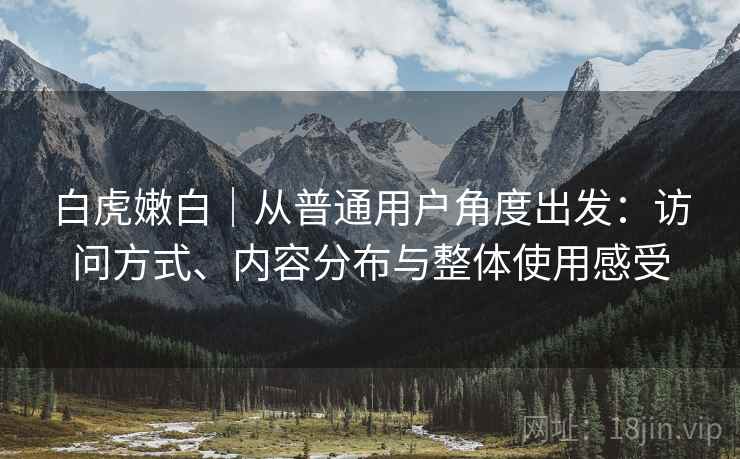 白虎嫩白|从普通用户角度出发:访问方式、内容分布与整体使用感受 白虎嫩白|从普通用户角度出发:访问方式、内容分布与整体使用感受