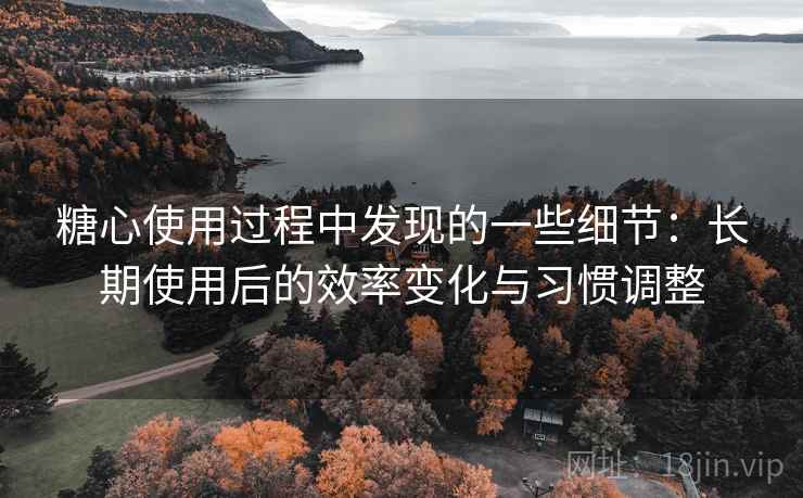 糖心使用过程中发现的一些细节:长期使用后的效率变化与习惯调整 糖心使用过程中发现的一些细节:长期使用后的效率变化与习惯调整